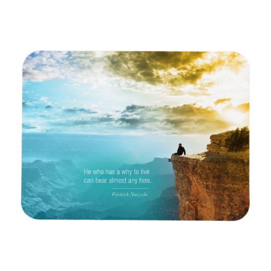 Quote Friedrich Nietzsche Natuur Adventure Natuur Magneet (Horizontaal)