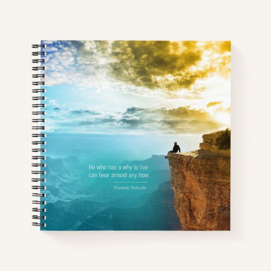 Quote Friedrich Nietzsche Natuur Adventure Natuur Notitieboek (Voorkant)