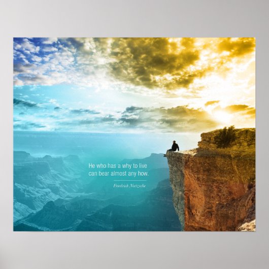 Quote Friedrich Nietzsche Natuur Adventure Natuur Poster (Voorkant)