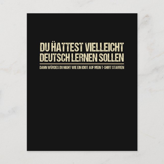 Quote-Funny German Speaker Deutschland Quote (Voorkant)