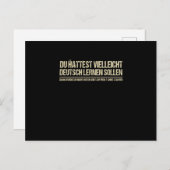 Quote-Funny German Speaker Deutschland Quote Aankondigingskaart (Voorkant / Achterkant)