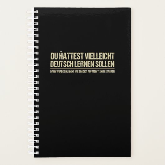 Quote-Funny German Speaker Deutschland Quote Planner (Voorkant)