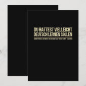 Quote-Funny German Speaker Deutschland Quote Save The Date (Voorkant / Achterkant)