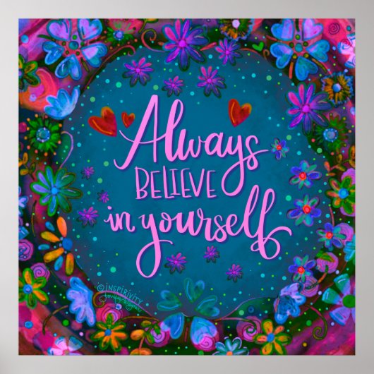  Quote Geloof in jezelf Inspirativiteit Poster (Voorkant)