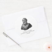 Quote goede daad filosoof Plato Ronde Sticker (Envelop)