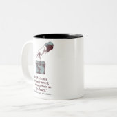 Quote Grappige Retro Humor  Elegant Tweekleurige Koffiemok (Voorkant links)