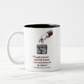 Quote Grappige Retro Humor  Elegant Tweekleurige Koffiemok (Links)