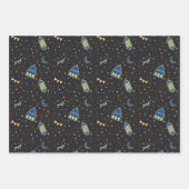 Quote Happy Eid Kinder Blue Moon Lantern Inpakpapier Vel (Voorkant)