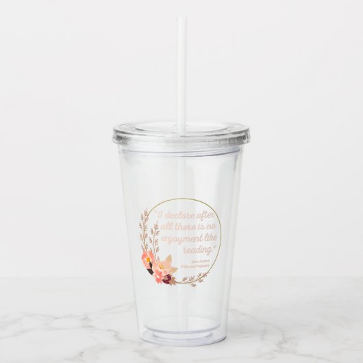 Quote III - Pride and Prejudice - Stijl Acryl Drinkbeker (Voorkant)