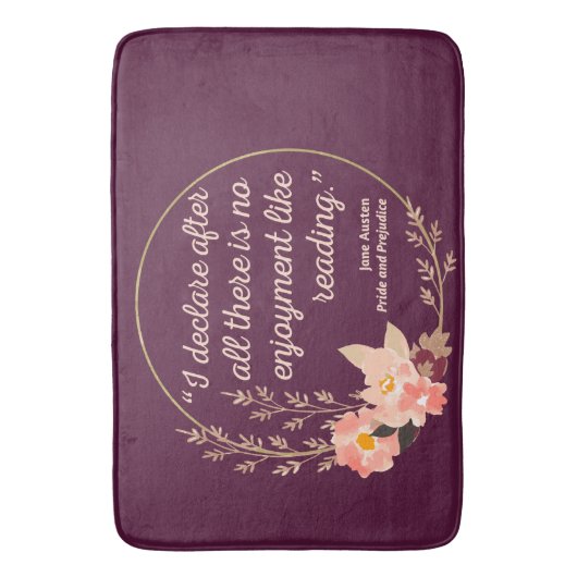Quote III - Pride and Prejudice - Stijl Badmat (Voorkant Verticaal)
