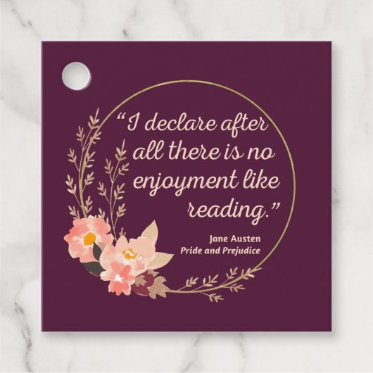 Quote III - Pride and Prejudice - Stijl Bedankjes Labels (Voorkant)