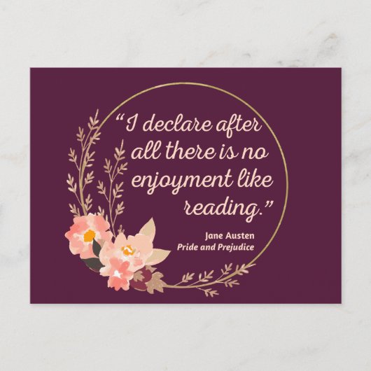 Quote III - Pride and Prejudice - Stijl Briefkaart (Voorkant)