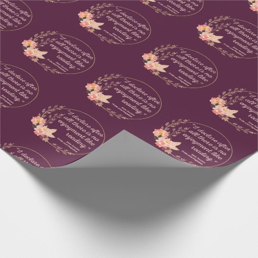 Quote III - Pride and Prejudice - Stijl Cadeaupapier (Hoek)