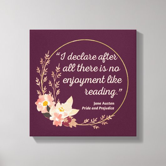 Quote III - Pride and Prejudice - Stijl Canvas Afdruk (Voorkant)