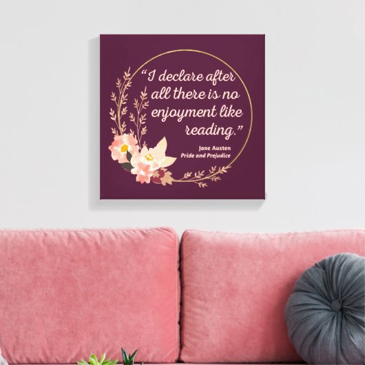 Quote III - Pride and Prejudice - Stijl Canvas Afdruk (Insitu (Woonkamer))