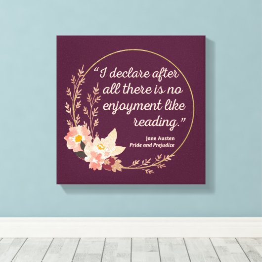 Quote III - Pride and Prejudice - Stijl Canvas Afdruk (Insitu (Houten vloer))
