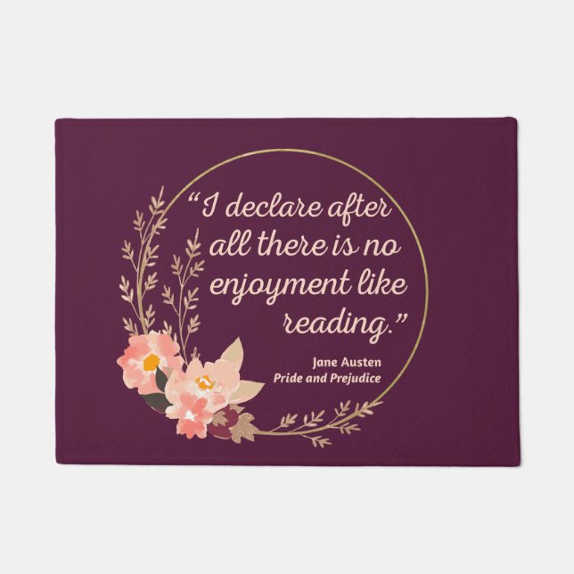 Quote III - Pride and Prejudice - Stijl Deurmat (Voorkant)