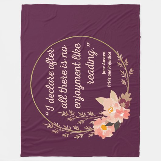 Quote III - Pride and Prejudice - Stijl Fleece Deken (Voorkant)
