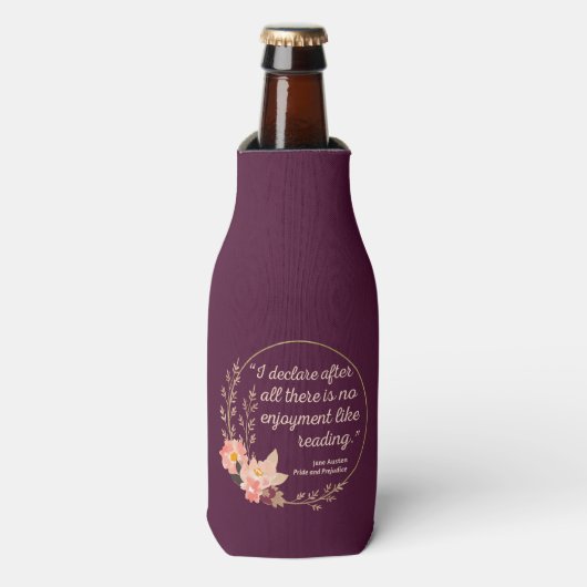 Quote III - Pride and Prejudice - Stijl Flesjeskoeler (Fles Voorkant)