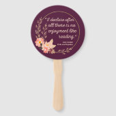 Quote III - Pride and Prejudice - Stijl Handwaaier (Achterkant)