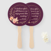 Quote III - Pride and Prejudice - Stijl Handwaaier (Voorkant en achterkant)