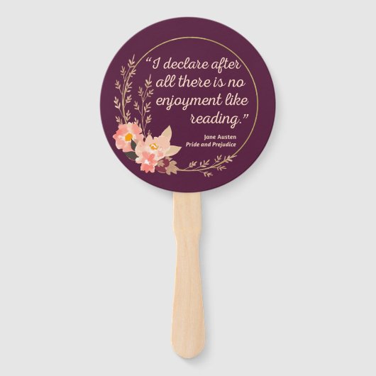 Quote III - Pride and Prejudice - Stijl Handwaaier (Voorkant)