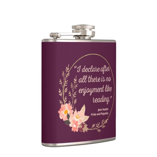 Quote III - Pride and Prejudice - Stijl Heupfles (Rechts)