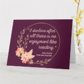 Quote III - Pride and Prejudice - Stijl Kaart (Gele Bloem)