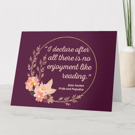 Quote III - Pride and Prejudice - Stijl Kaart (Voorkant)
