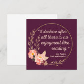 Quote III - Pride and Prejudice - Stijl Kaart (Voorkant / Achterkant)