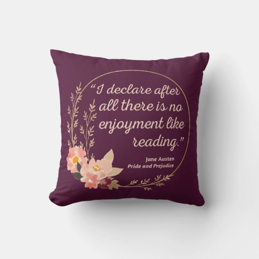 Quote III - Pride and Prejudice - Stijl Kussen (Voorkant)