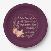 Quote III - Pride and Prejudice - Stijl Papieren Bordje (Voorkant)