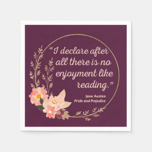 Quote III - Pride and Prejudice - Stijl Servet