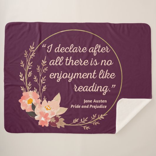 Quote III - Pride and Prejudice - Stijl Sherpa Deken (Voorkant (horizontaal))