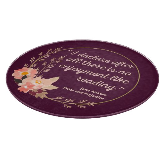 Quote III - Pride and Prejudice - Stijl Snijplank (Hoek)