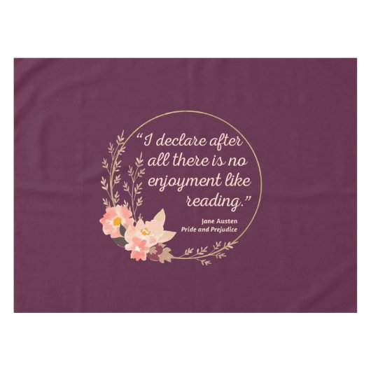 Quote III - Pride and Prejudice - Stijl Tafelkleed (Voorkant (Horizontaal))
