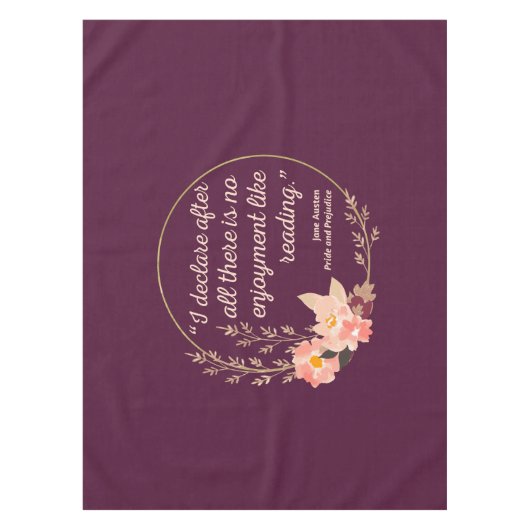 Quote III - Pride and Prejudice - Stijl Tafelkleed (Voorkant)