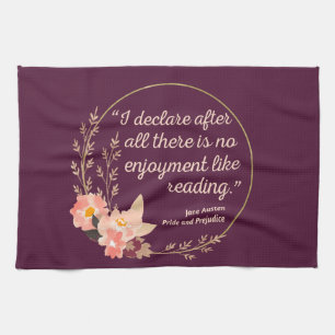 Quote III - Pride and Prejudice - Stijl Theedoek