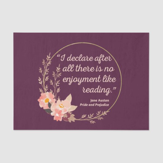 Quote III - Pride and Prejudice - Stijl Tissuepapier (Voorkant)