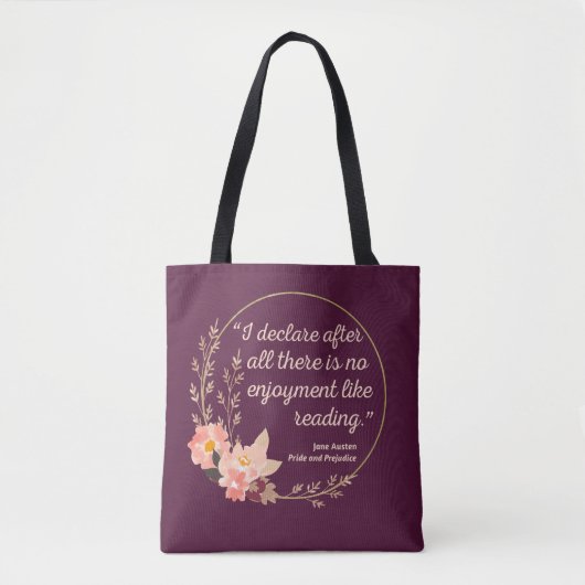 Quote III - Pride and Prejudice - Stijl Tote Bag (Voorkant)