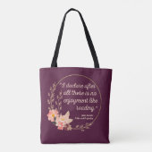 Quote III - Pride and Prejudice - Stijl Tote Bag (Achterkant)