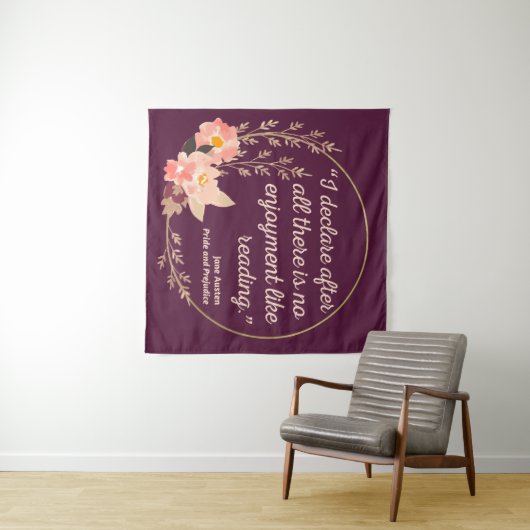 Quote III - Pride and Prejudice - Stijl Wandkleed (In Situ (horizontaal))
