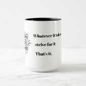 Quote Inspirerend uitgesneden zwarte boodschap kof Mok (Midden)