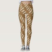 Quote Je leeft maar twee keer perzik tekst ontwerp Leggings (Voorkant)
