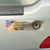 QUOTE KENNEDY - VRAAG NIET WAT UW LAND KAN DOEN BUMPERSTICKER (Op auto)