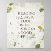 Quote lezen door Mortimer J. Adler Poster (Voorkant)