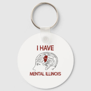 Quote liefhebbers Ik heb mentale Illinois Sleutelhanger