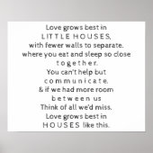 Quote Little Houses Poster (Voorkant)