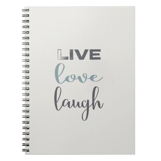 Quote Live Love Laugh Notitieboek (Voorkant)