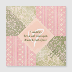 Quote Magnetic Card Quiet Block Friendship